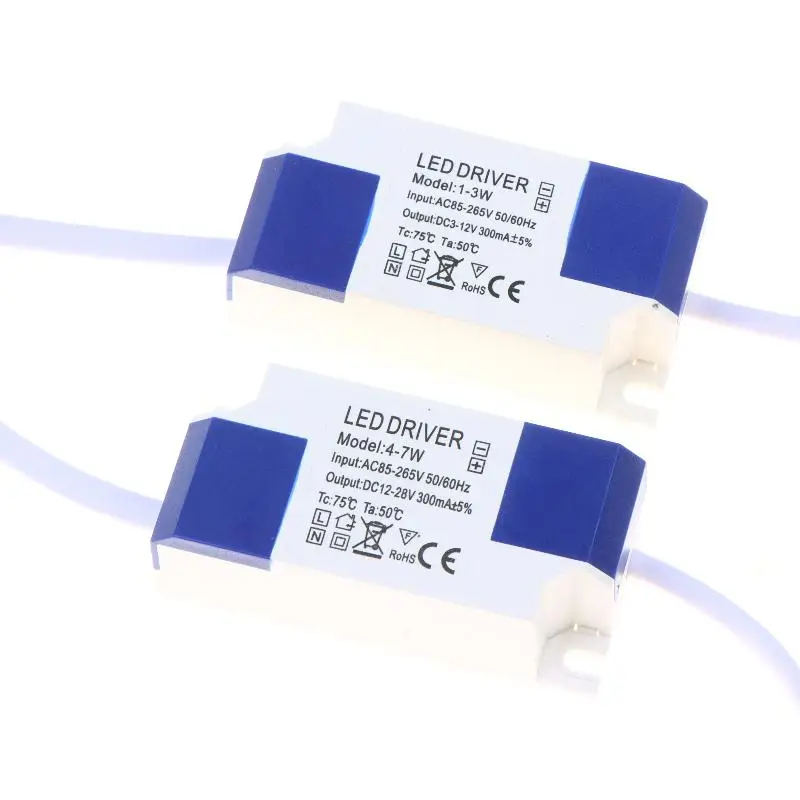 1Pcs Lighting Transformer 85-265V Constant Current Non-Isolated External LED Driver 1-3W 3-5W 4-7W 8-12W 12-18W 18-24W 24-36W