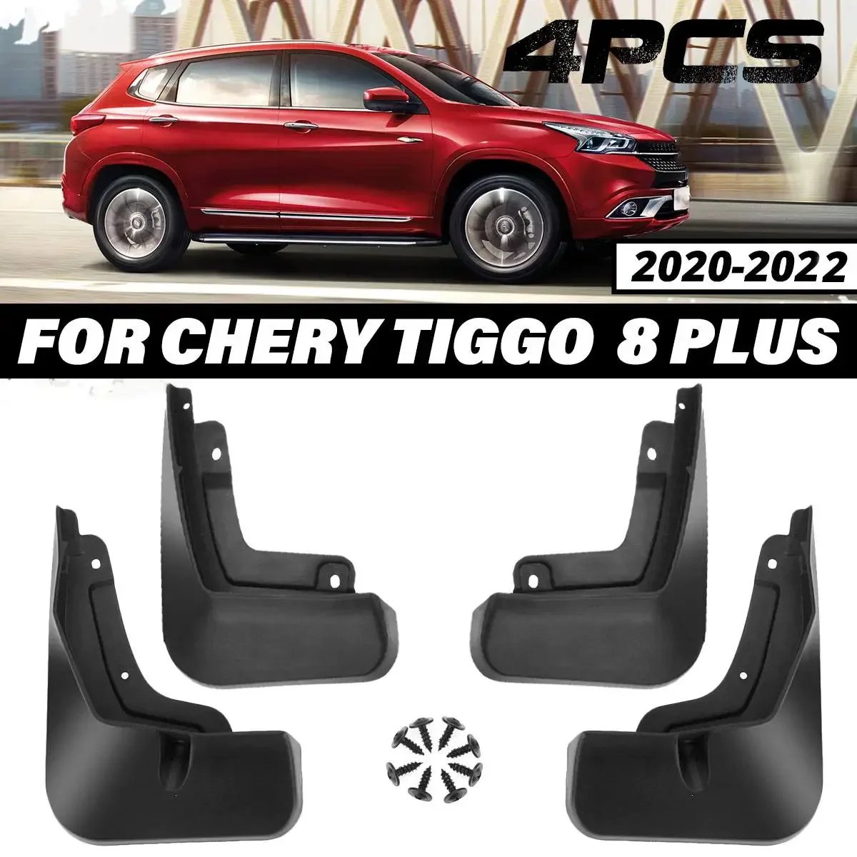 Mud Flaps Mudguards For Chery Tiggo 8 Pro/Plus 2020 2021 2022 Front Rear Fender Guard Splash Mudflaps Car Accessories