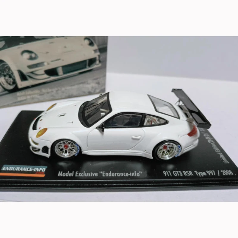 شرارة 1/43 مقياس 911 997 GT3 RS التحمل-Info الراتنج محاكاة نموذج سيارة مجموعة ثابتة زينت هدايا العيد اللعب #4