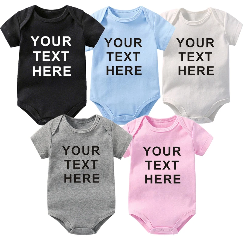 Personalised Baby Romper Custom Photo Name Infant Bodysuit Short/Long Sleeve Your Text Here Toddler Jumpsuit Gifts To Babys