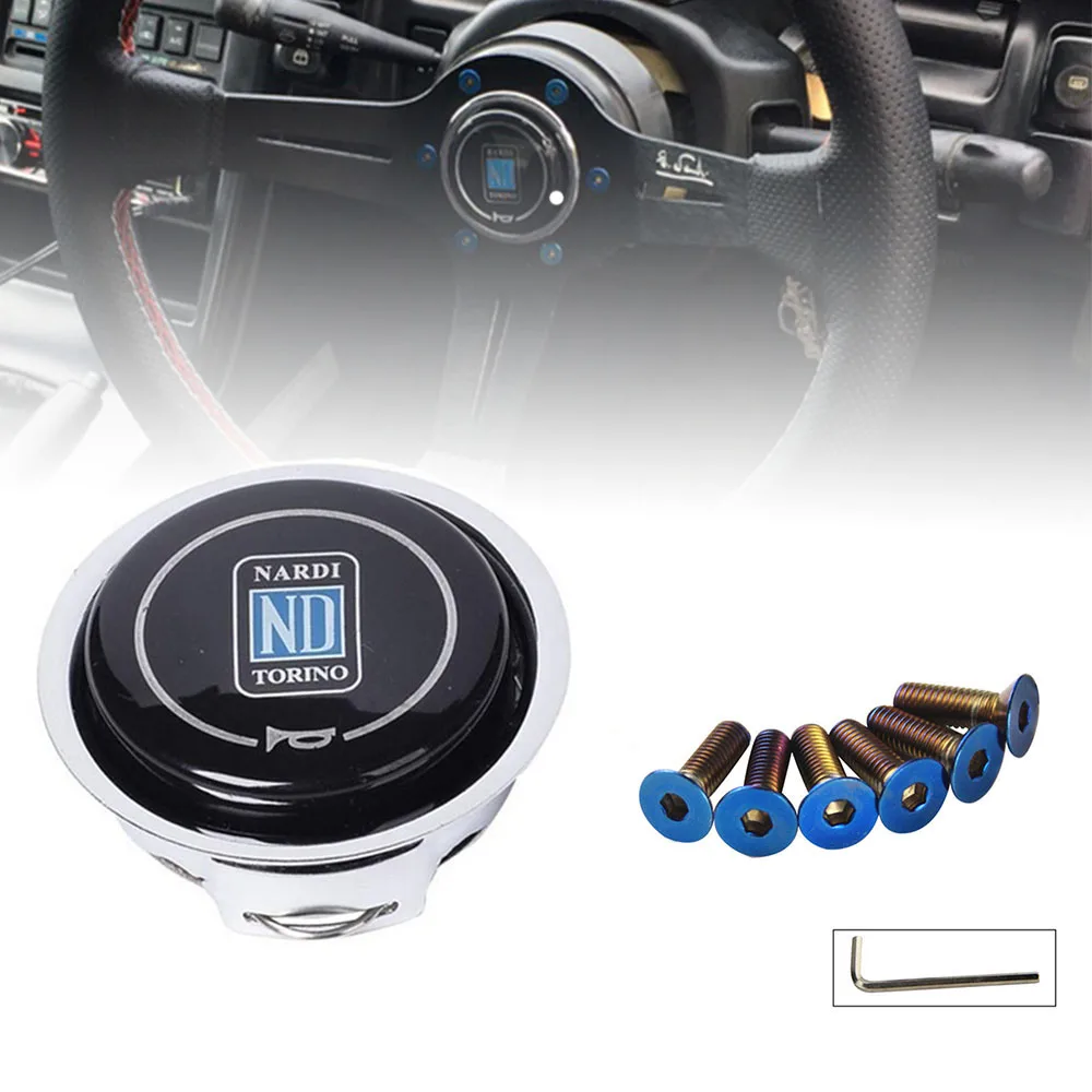 Cubierta de bocina Universal ND para coche de carreras, bocina modificada de Metal y plástico, botón de volante