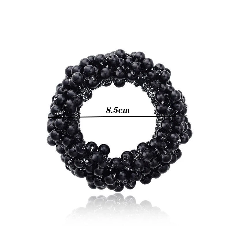 Woman Elegant Pearl Hair Ties Beads Girls Scrunchies Rubber Bands Ponytail Holders Hair Accessories Elastic Hair Band