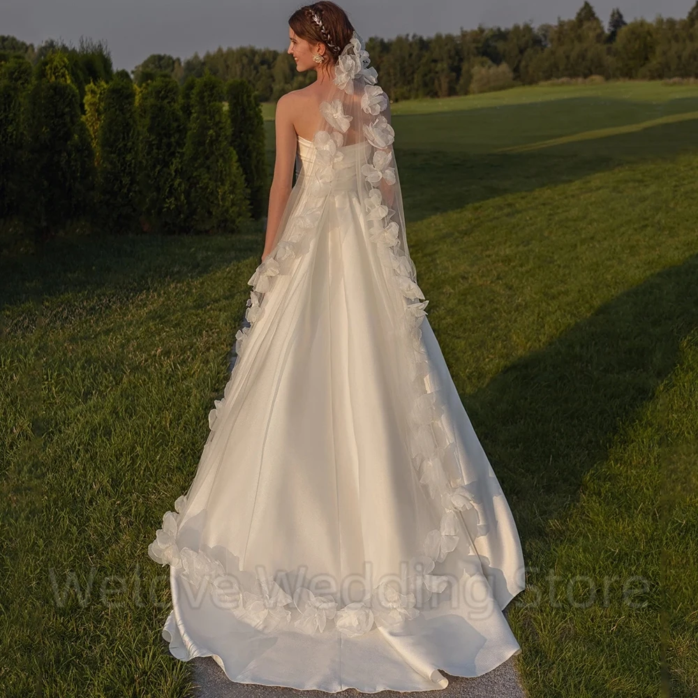 Robe de mariée plissée sans bretelles classique, gaine, longueur de rinçage avec train de balayage, patients fibrSexy, dos ouvert, mariage, quoi que ce soit