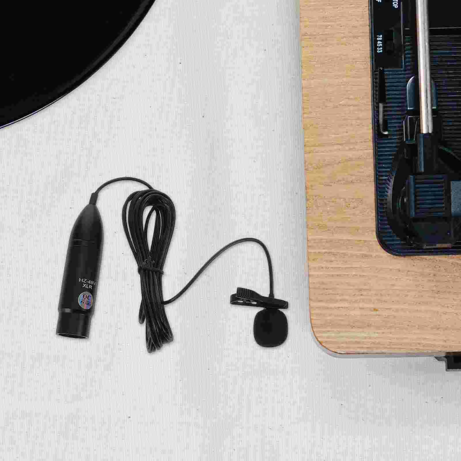 Kondensor Pengurang Kebisingan Mikrofon Lavalier Headphone Kabel Logam 48V Profesional