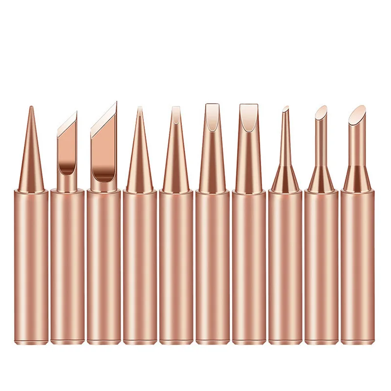 Pure Copper 900M-T Soldering Iron Tip Lead-Free Magnetic Resistant for Hakko 936 907 Solder Station Auto Wire Feeder