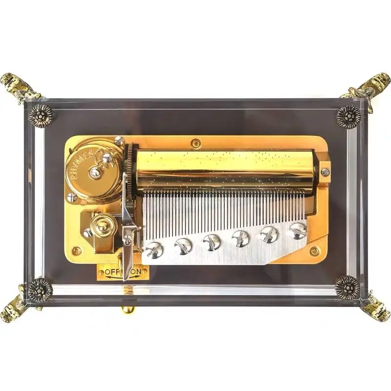 Hot Sale Recommended Price Chinese Factory Made Gold 50 music note music box