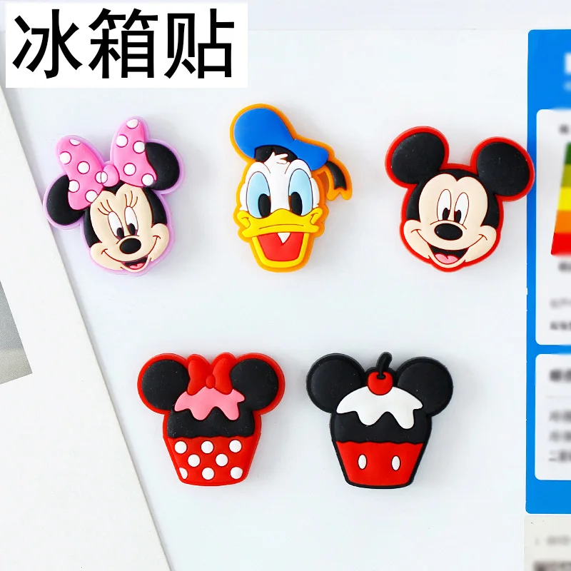 Disney Mickey Minnie Silicone Fridge Magnet Home Decore Mini Refrigerator Home Decoration Sticker Magnets For Fridge Souvenir