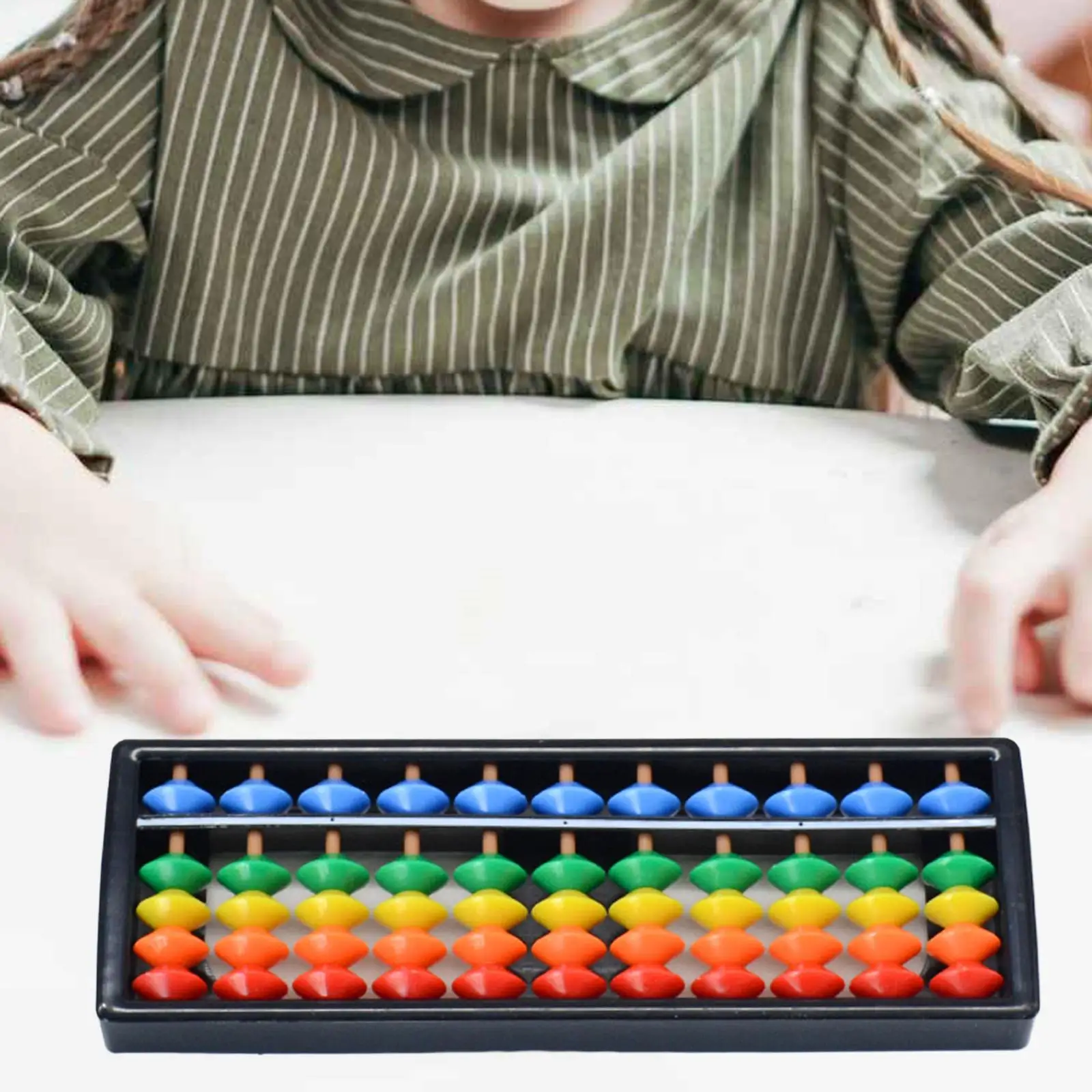 Professional 11 Column Abacus Calculator Counting Tool Colorful Beads Chinese School Learning Aids for Middle School Students