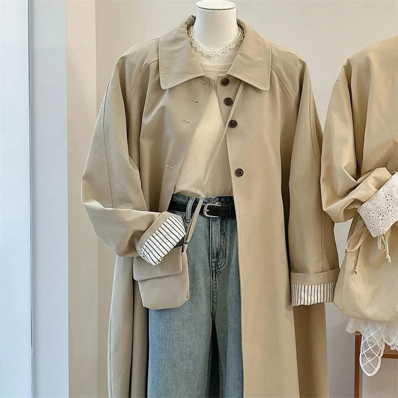 Women's Trench Coat Loose Jacket 2026 Korean Spring And Autumn New  Female High-end Small And Medium Long Casual British Coat