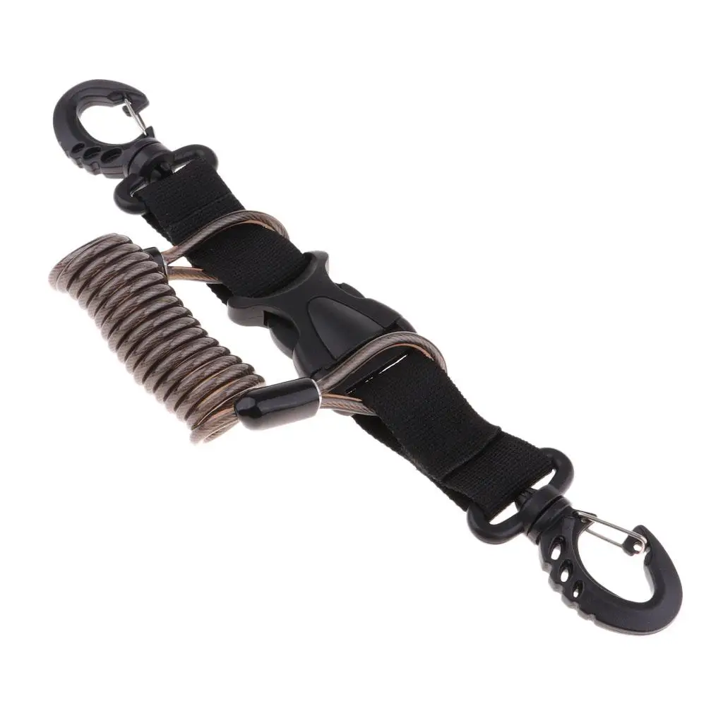 Snorkeling Camera Coil Lanyard Durable ABS Plastic Quick Release Buckle Strap Holder for Outdoor Diving Gear