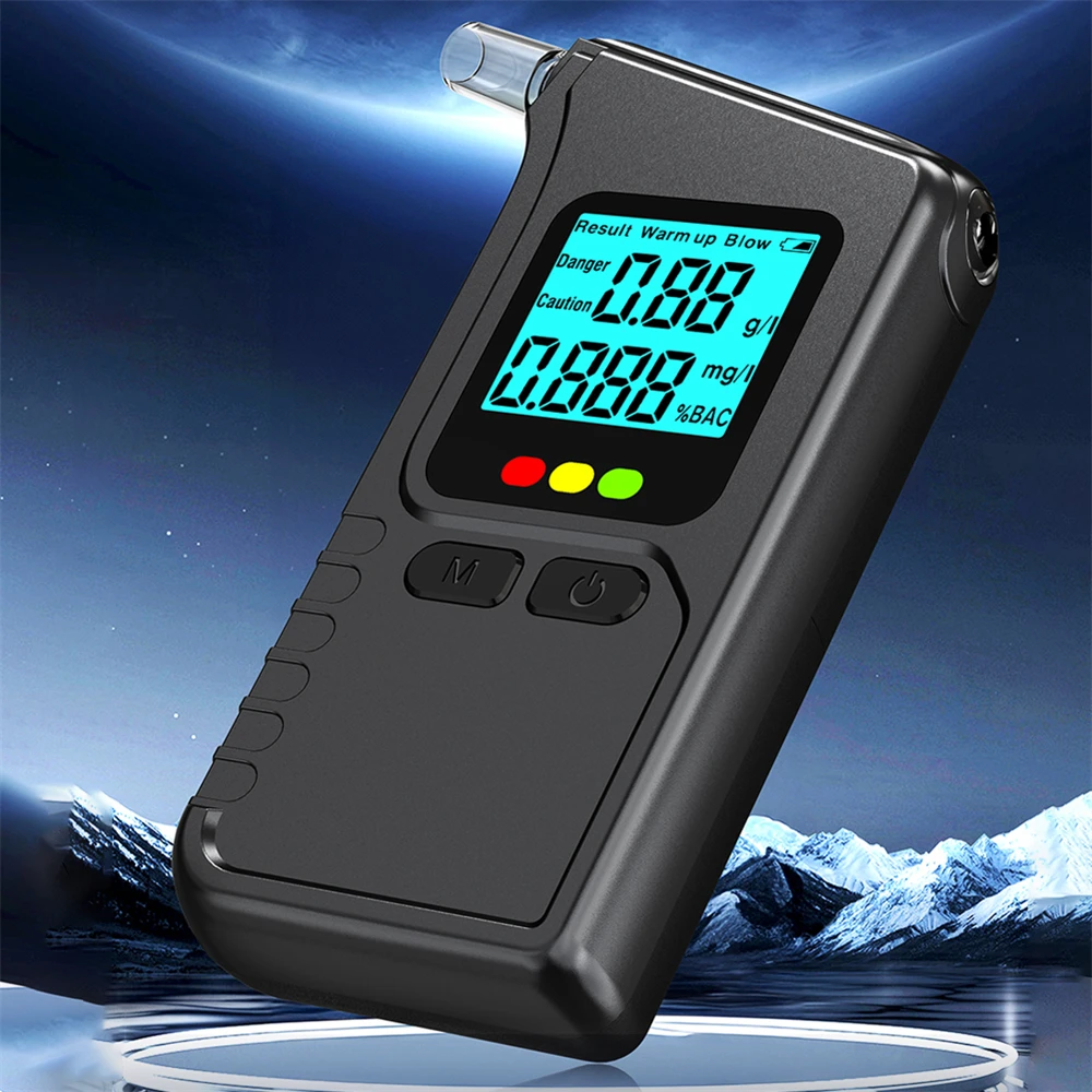 MR1107 Portable Breathalyzer with LED Display Professional Breath Alcohol Tester for Private Professional Use at Car Home