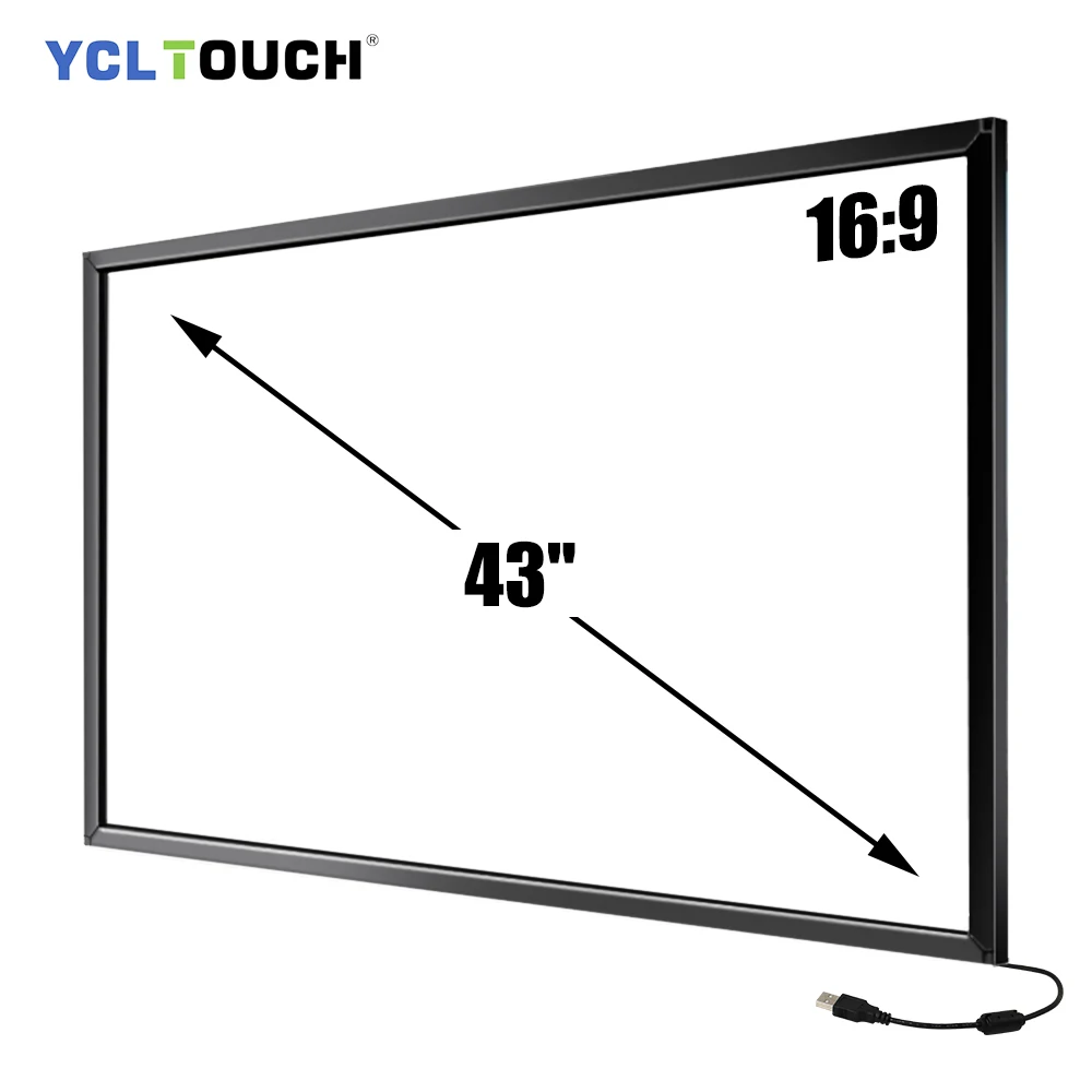 

YCLTOUCH manufacturers direct USB plug and play 43-inch fast response infrared touch display frame