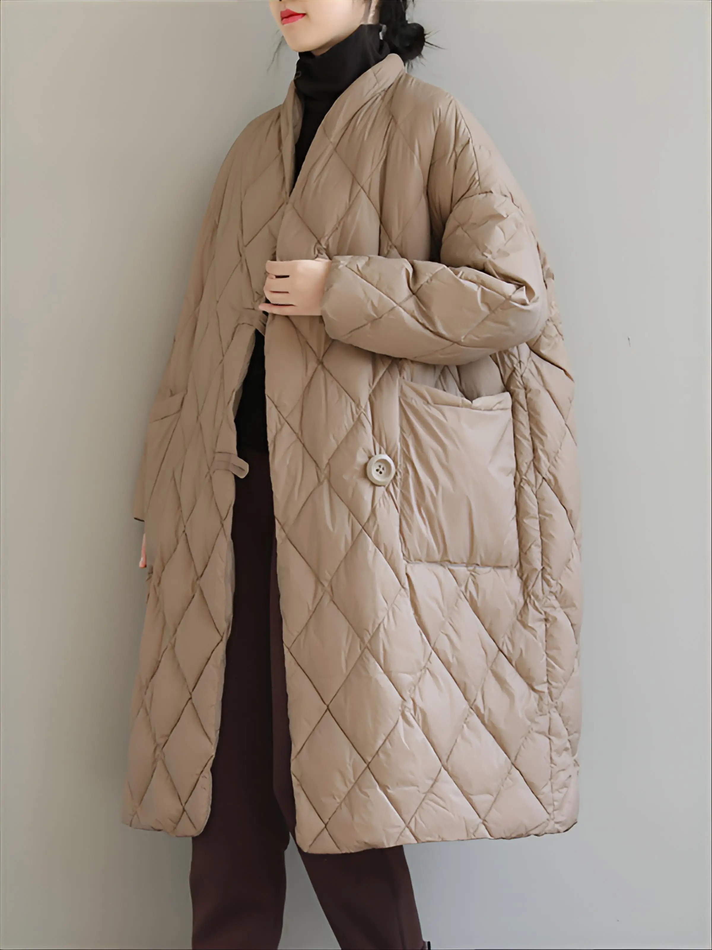 

Puffer Parkas Extra Long Womens Spring Light Medium Weight Breathable Fresh Cool Comfortable Easy Wear Practical Daily Fashion