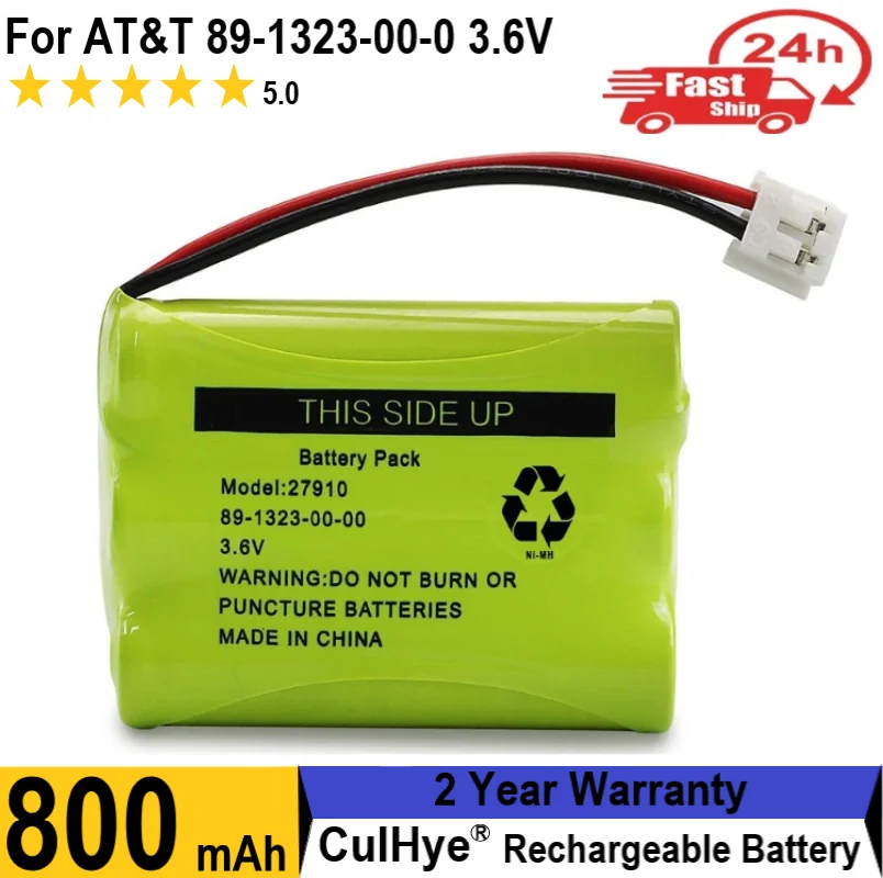 3.6V 800mAh 27910 akumulatorowa bateria telefoniczna do at & t 89-1323-00-0 Motorola SD-7501 RadioShack 23-959 23-894 Ni-MH 3.6V