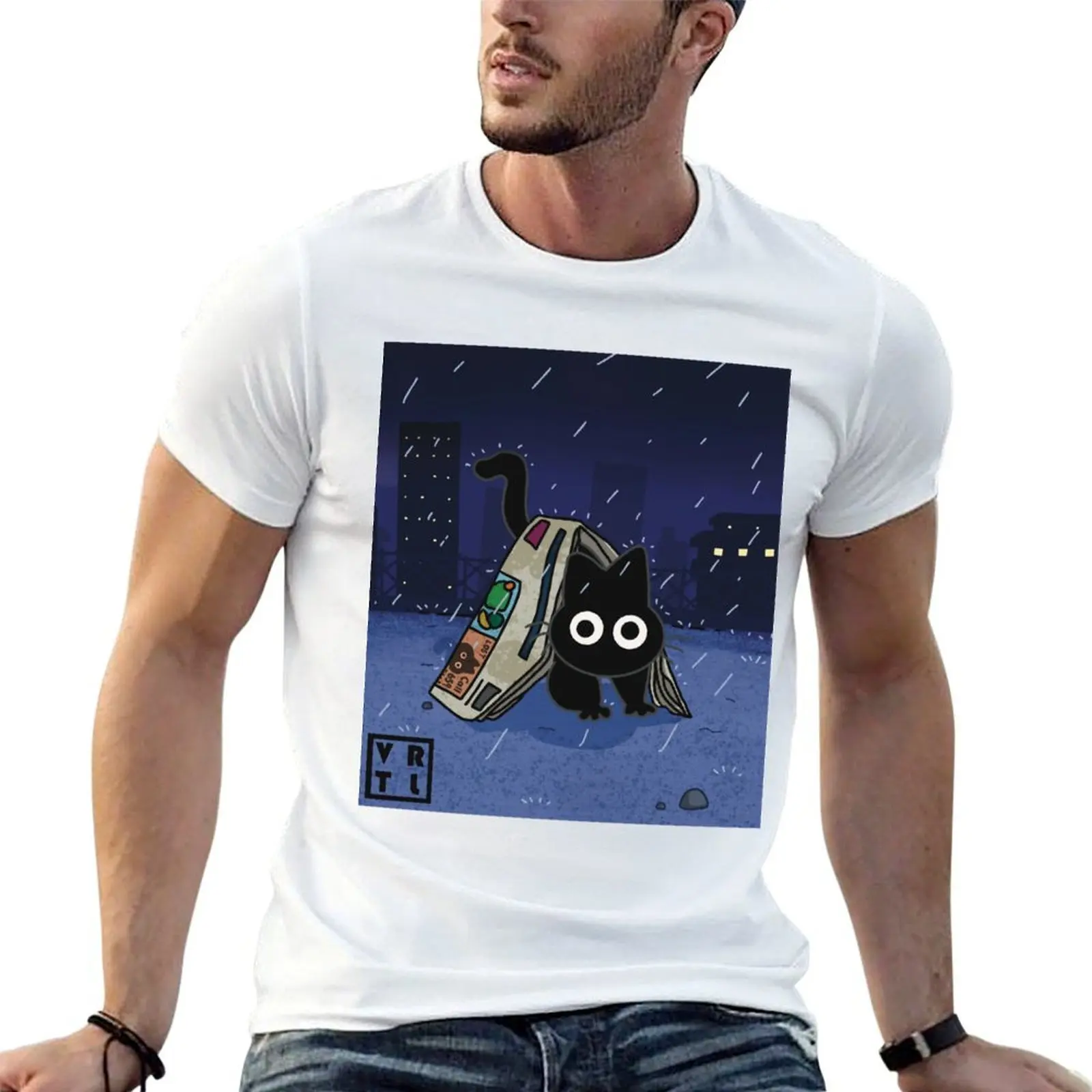 Rogelio under the rain (with background) T-Shirt t shirts for man graphic vintage funny t shirts man T-Shirt