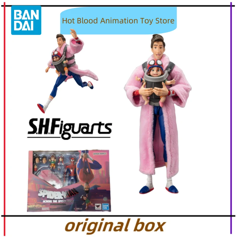 

Bandai Figure Model Spider Man Across The Spider-Verse SHF Peter B Parker&Mayday Parker Anime Figures Toys Gift for Kids Genuine