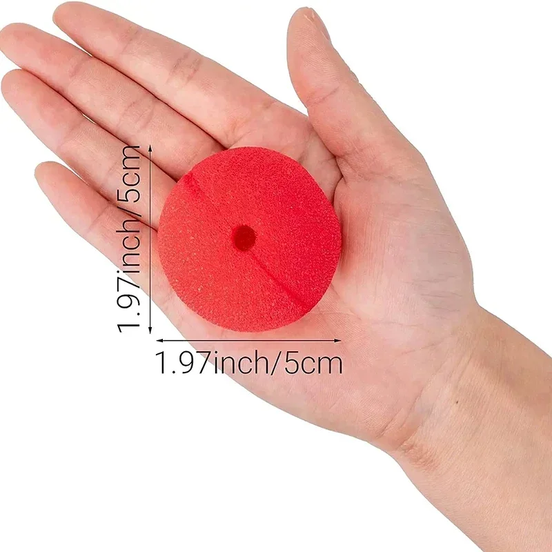 10pcs Red Ball Foam Clown Nose Halloween Party Cosplay Costume Circus Props Festival Make Up Clown Nose Performance Decoration image 6