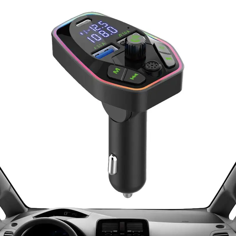 

Auto FM Transmitter PD Fast Charging FM Transmitter Black Car Transmitter For Trucks SUVs Automotive FM Transmitter For USB