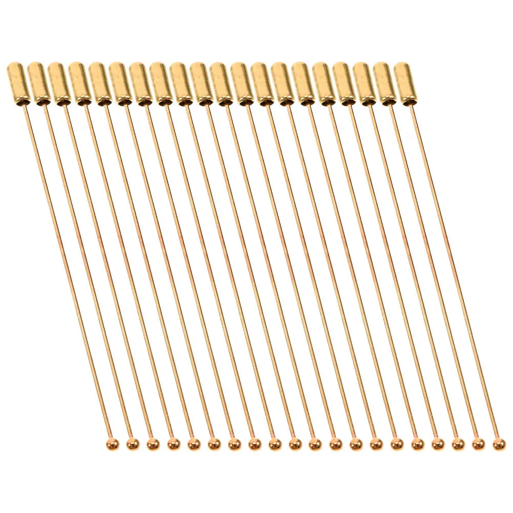 

20pcs 90Mm Metal Brooch Handmade Lapel Stick With Stopper Long Jewelry Pins For Embroidery Scarf Hat Corsage Boutonnieres
