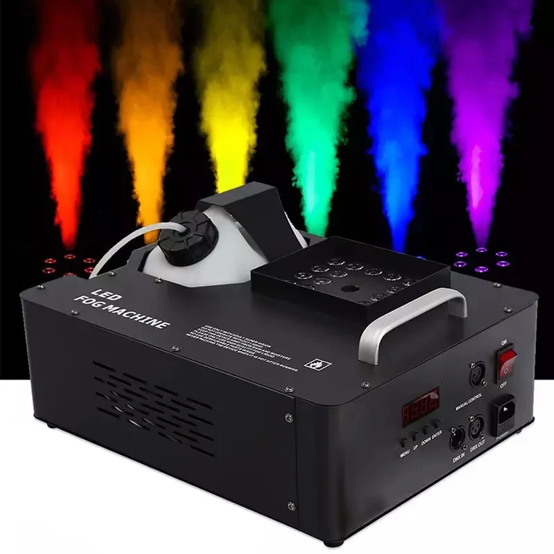 Stage Effect Remote Control Fog machine 1500W Smoke machine & 24*3W RGB LED light DJ Party KTV Wedding Bar Stage Show
