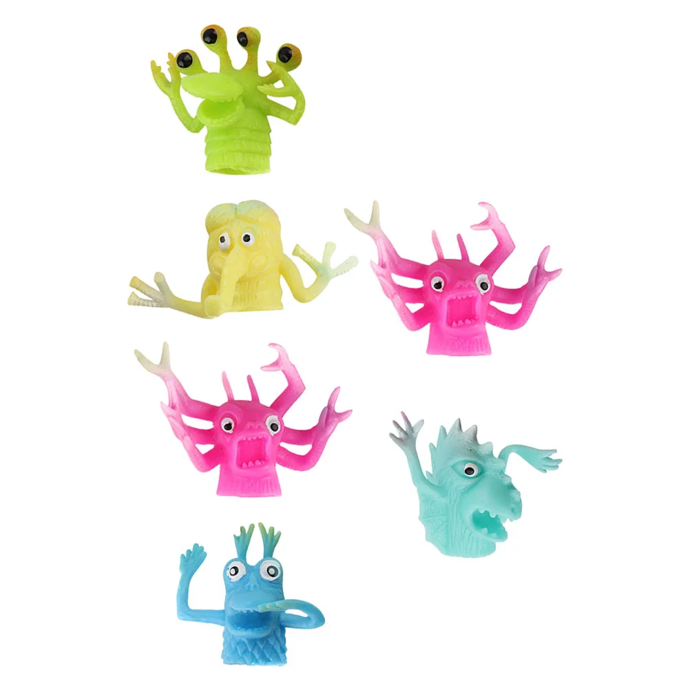 6 Pcs Puzzle Puppet Gloves Toddler Toy Toys Time Playtime Props Lovely Finger