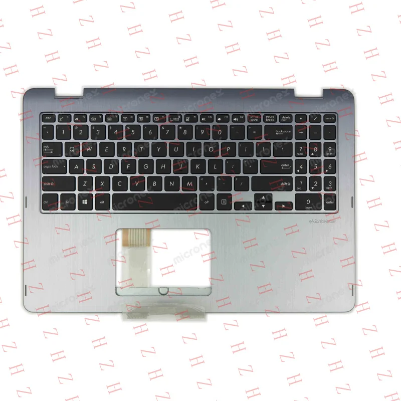 P+ FOR Asus VivoBook Flip 15 TP510UA TP510UF TP510UQ Palmrest Keyboard LED US gray