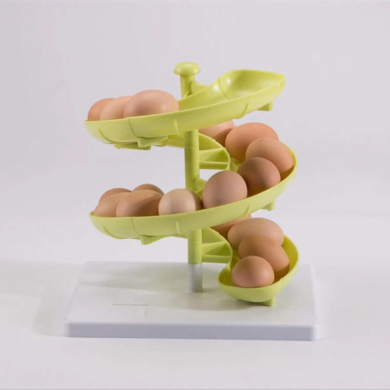 Spiral Egg Dispenser Rack Egg Holder Kitchen Storage Creative Egg Storage Container Egg Dispenser for Kitchen Cabinet Counter