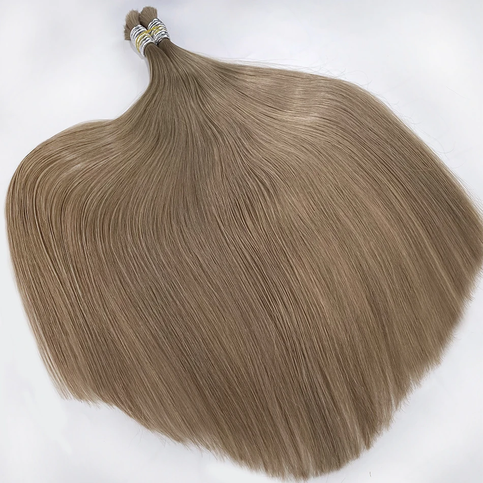 27 Blonde Colored No Weft Straight Human Hair Virgin Remy Straight Hair Bulk Raw Vietnamese Hair 100% Natural Hair Extension