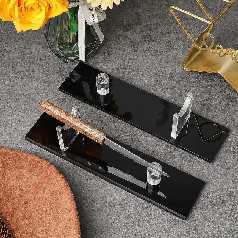 

Acrylic Knife Display Stand With Support Frame Kitchen Knife Rack Saber Collection Display Holder Home Decoration Accessories