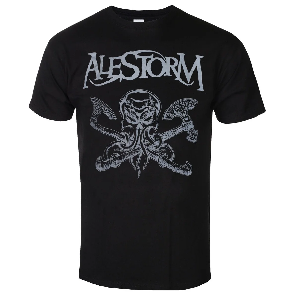 Alestorm Octopus Viking Helmet Cross Axe Graphic Print T Shirt, Kraken Nautical Pattern Tee, Unisex Casual Top