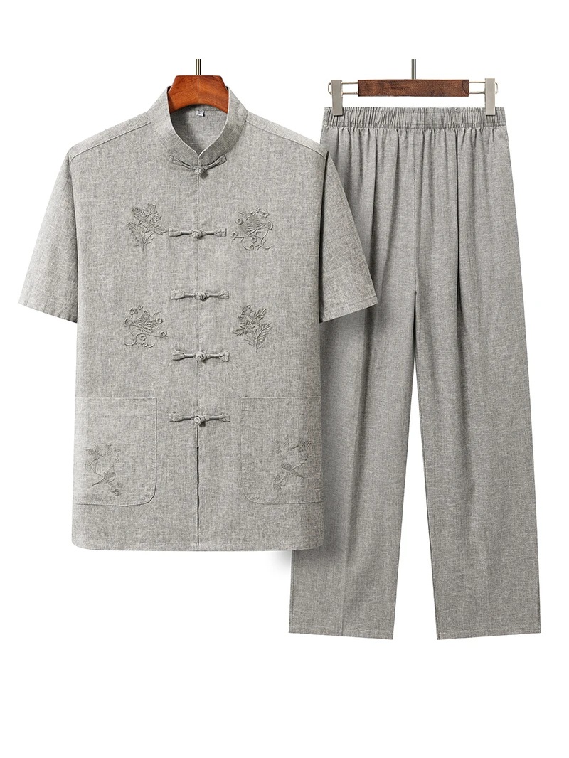 pierre-cardin-–-vetements-d'ete-a-manches-courtes-pour-hommes-style-chinois-costume-traditionnel-chinois-pour-papa-tissu-en-coton-et-lin-pour-personnes-agees