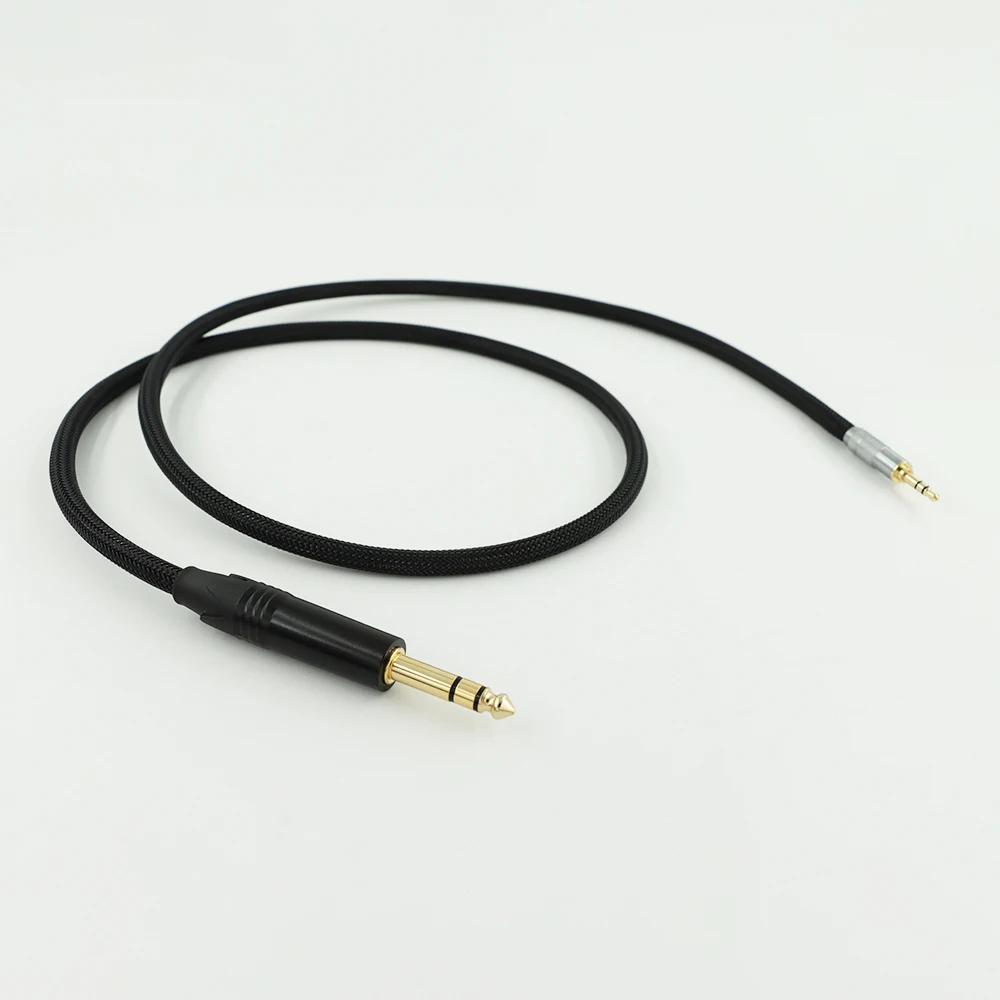 Canare L-4E6S スター クアッド 3.5mm ～ 6.35mm TRS ステレオ ケーブル シールド付き OFC PC/ミキサー用 ブラック ​