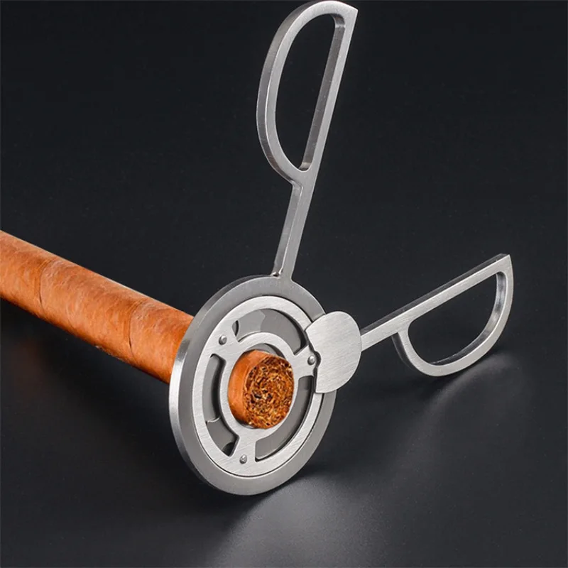 1 Pc Creative Windmill Shape Cigar Cutter Stainless Steel Cigar Cutter Guillotine With Gift Box Accessories Cigar Scissors