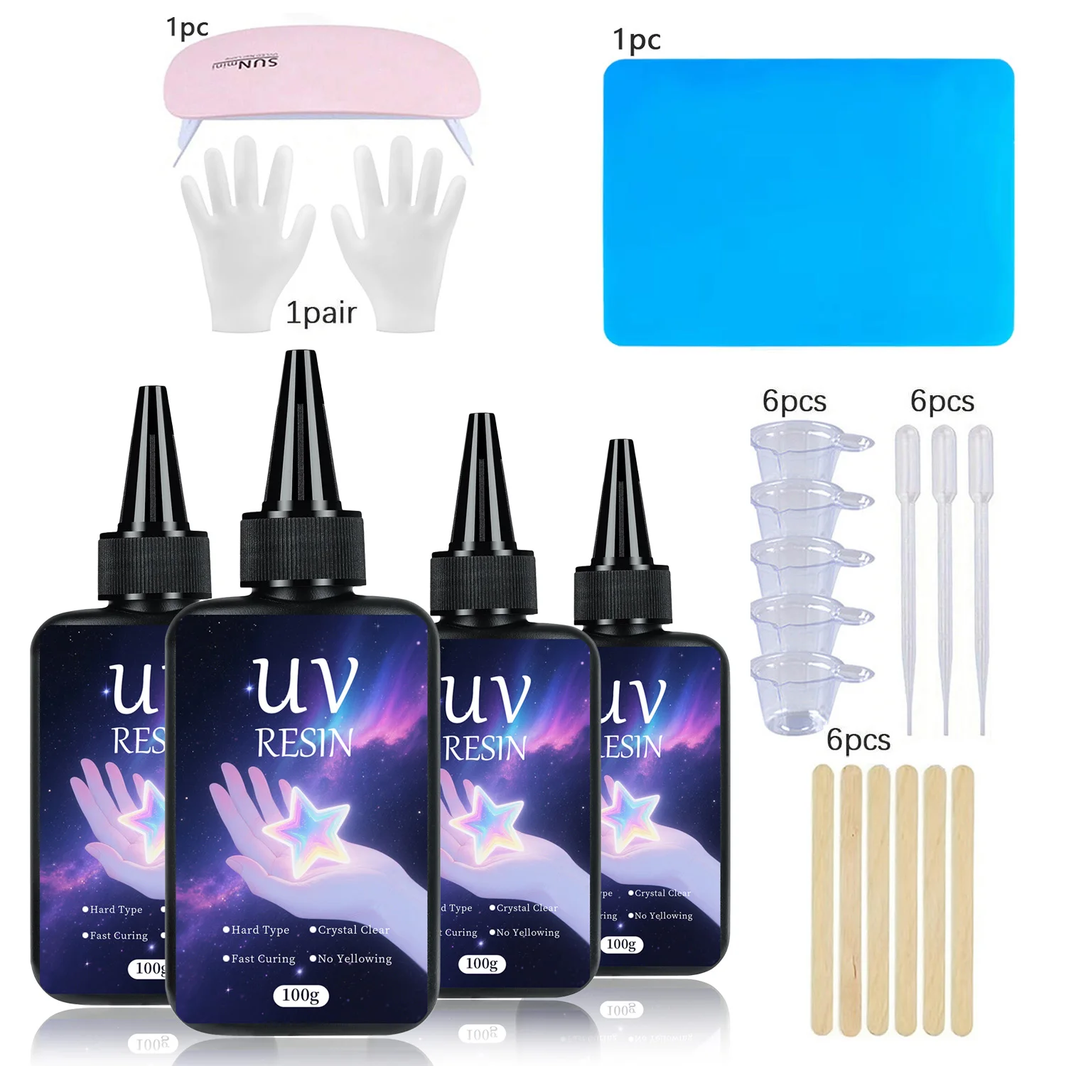 مجموعة راتينج الأشعة فوق البنفسجية مع أدوات الصب - فائقة الوضوح، صلبة، رائحة منخفضة، معالجة سريعة للإيبوكسي بالأشعة فوق البنفسجية للمبتدئين في صنع المجوهرات #2