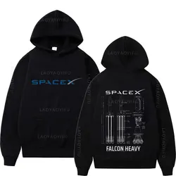 SpaceX Starship Blueprint Theme New Hoodies and Sweatshirts Hoody Graphic Men Hoodie Hooded Shirt Y2k Pullovers & Men's Clothing