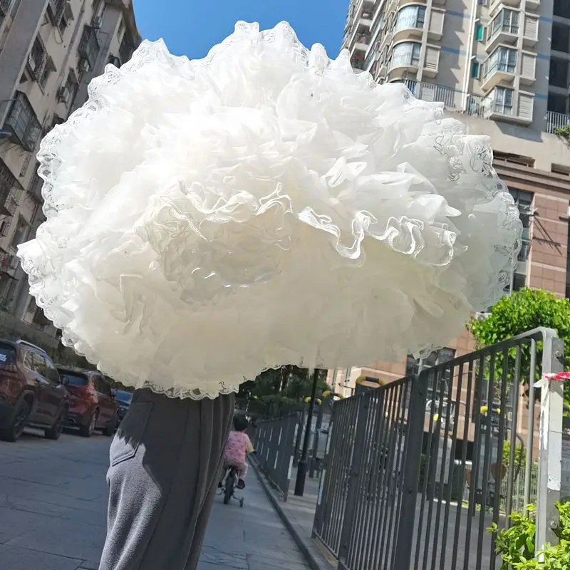 Véu macio Lolita Anágua para Mulheres, Underskirt Crinolina, Crinolina, Fofo, Macio, Lindo, Longo, Desossado, para o Verão e Outono