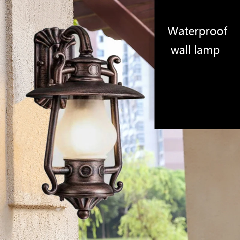 Antique Kerosene Wall Lamp European Style Outdoor Cast Aluminum Waterproof Sconce Light Balcony Aisles Villa Gate Courtyard Lamp image 4