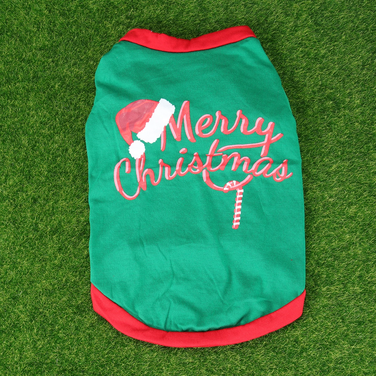 

Dog Christmas T-Shirt Cotton Pet Party Costume For Small Puppy Holiday Outfit Breathable Comfortable Walking Outdoor