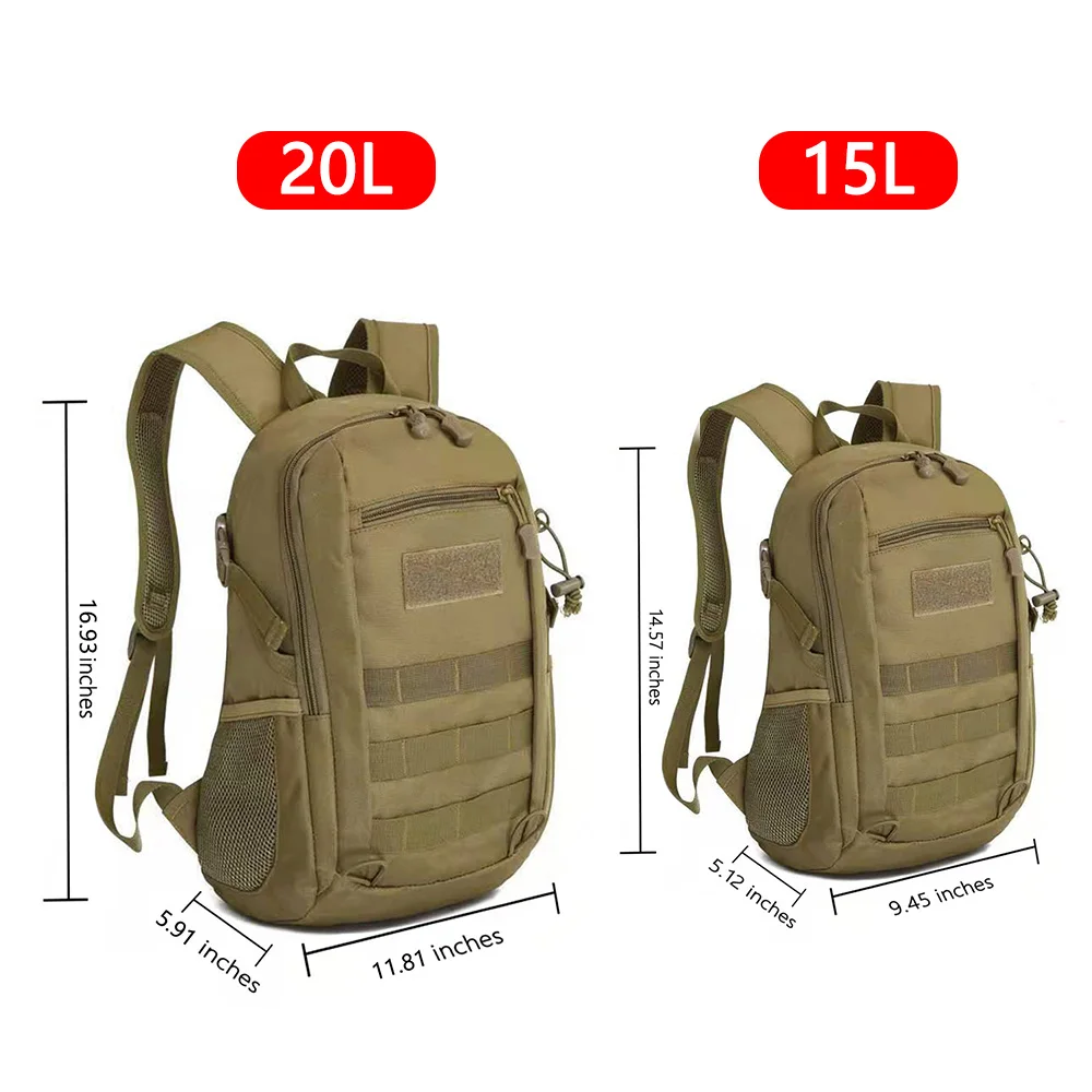 Outdoor Tactical Backpack Men 15L 20L Waterproof Sport Travel Backpacks Camping Mochila Fishing Hunting Bags