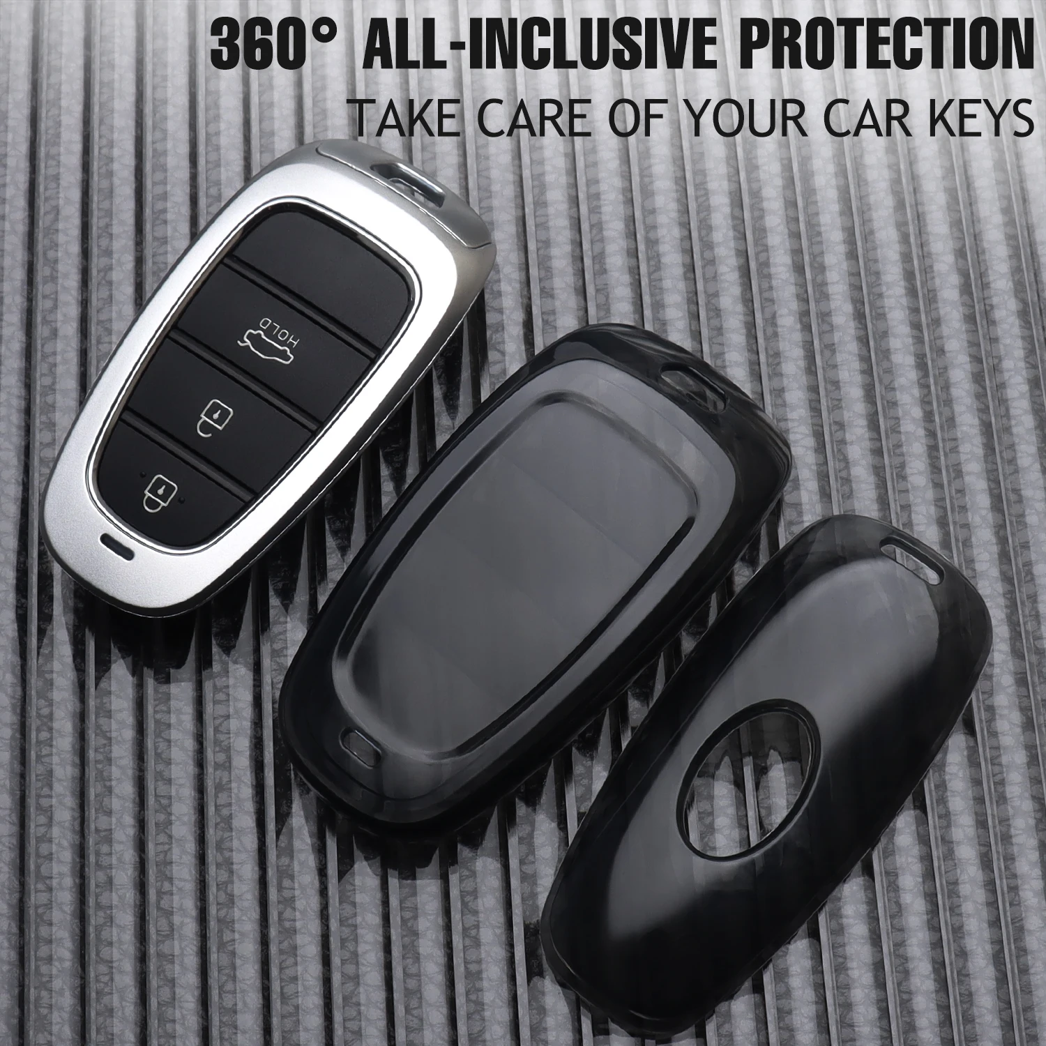 حافظة مفاتيح السيارة من البولي يوريثان لشركة هيونداي توكسون سوناتا سولاريس الهجين Nexo NX4 Santafe DN8 حامل غطاء المفاتيح غطاء حماية ملحقات السيارة