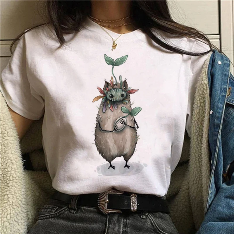

2022 Short Sleeve Tee Cat Animal cute Women Top Casual Clothes Lady Fashion aesthetic Summer Tshirt Female Graphic T-Shirt