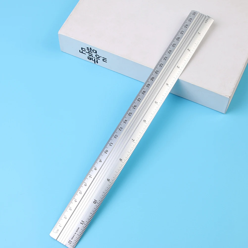 10pcs Straight Aluminum Geometry Tool Set 15Mm 20Mm 30Mm 40Mm 50Mm Portable Measuring Ruler For Students School Office Metal