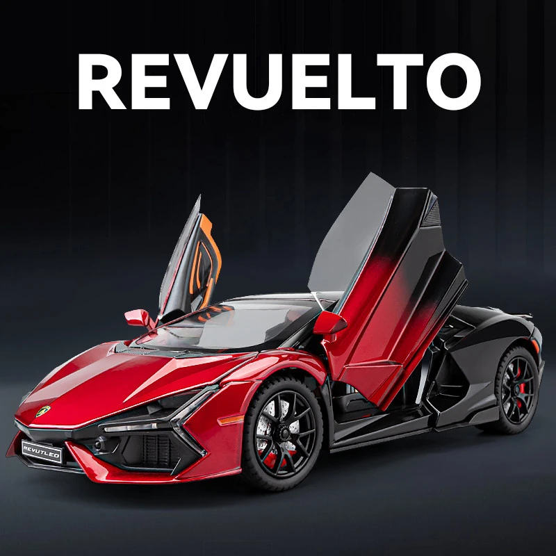 1:24 Lamborghini Revuelto Supercar Alloy Model Car Toy Diecasts Casting Sound and Light Car Toys For Children Vehicle