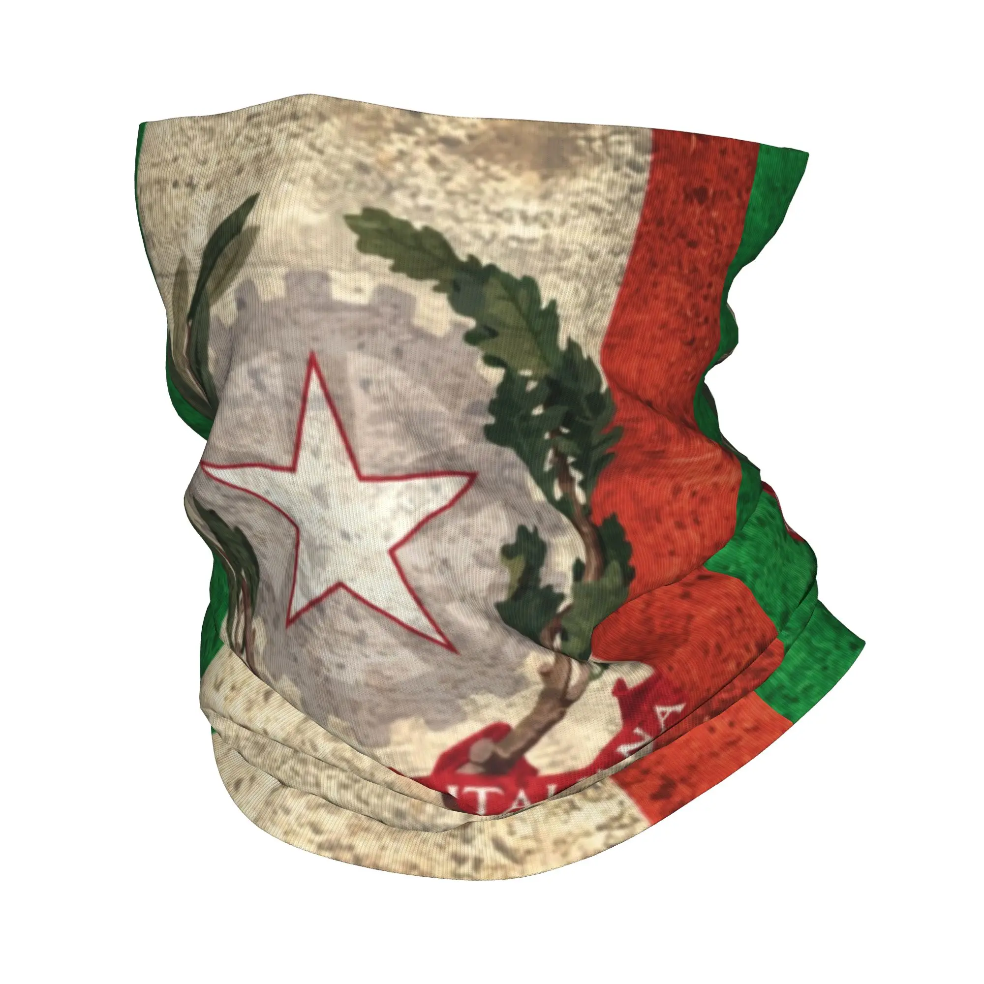 Custom Flag of Italy Neck Gaiter Women Men Windproof Winter Italian Patriotic Gift Bandana Scarf for Hiking