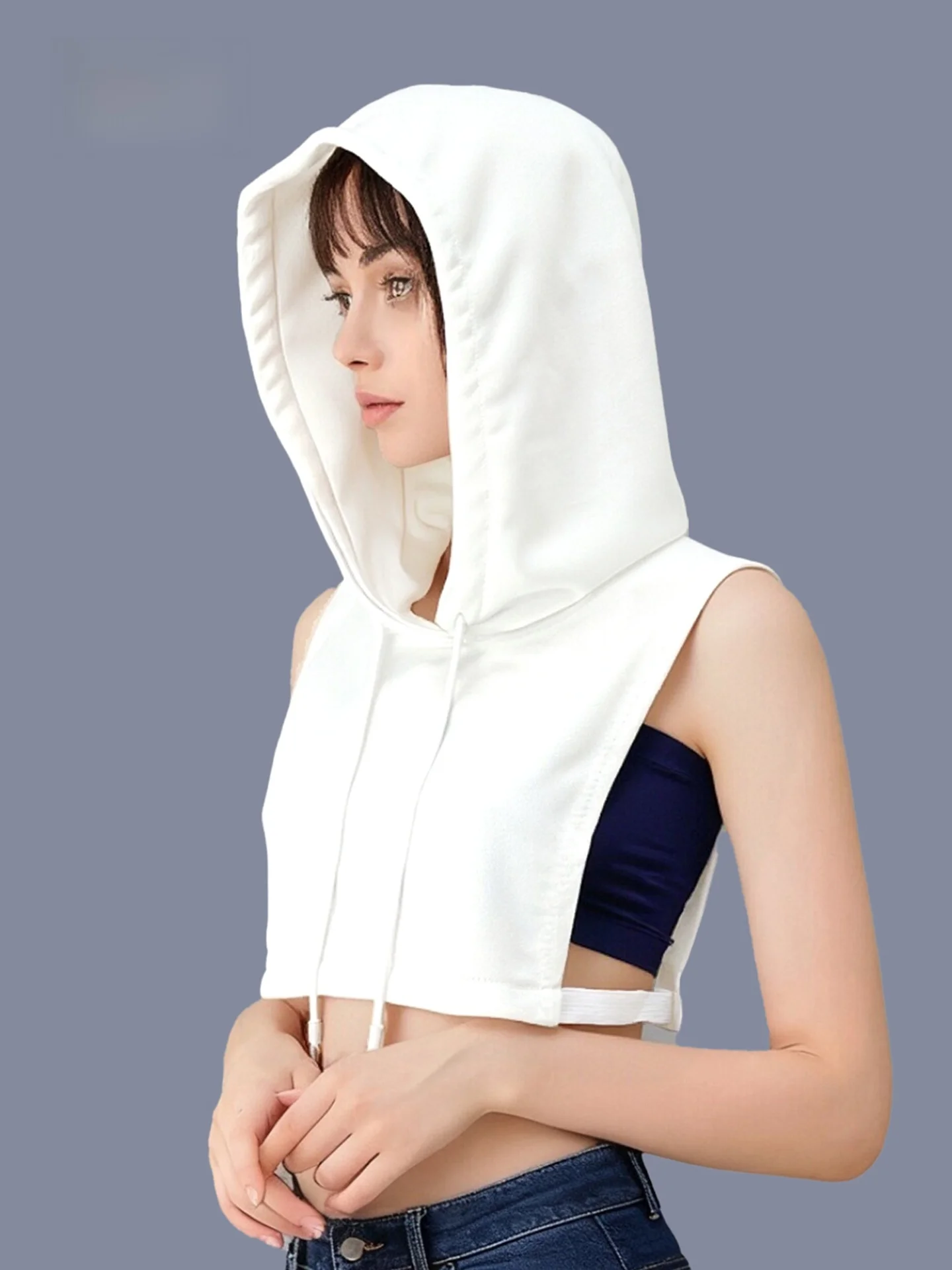 カジュアルフード付きフェイクカラースカーフ女性の冬暖かい多用途ファッショナブルなフェイクハットカラーオールマッチ装飾ネックウォーマー