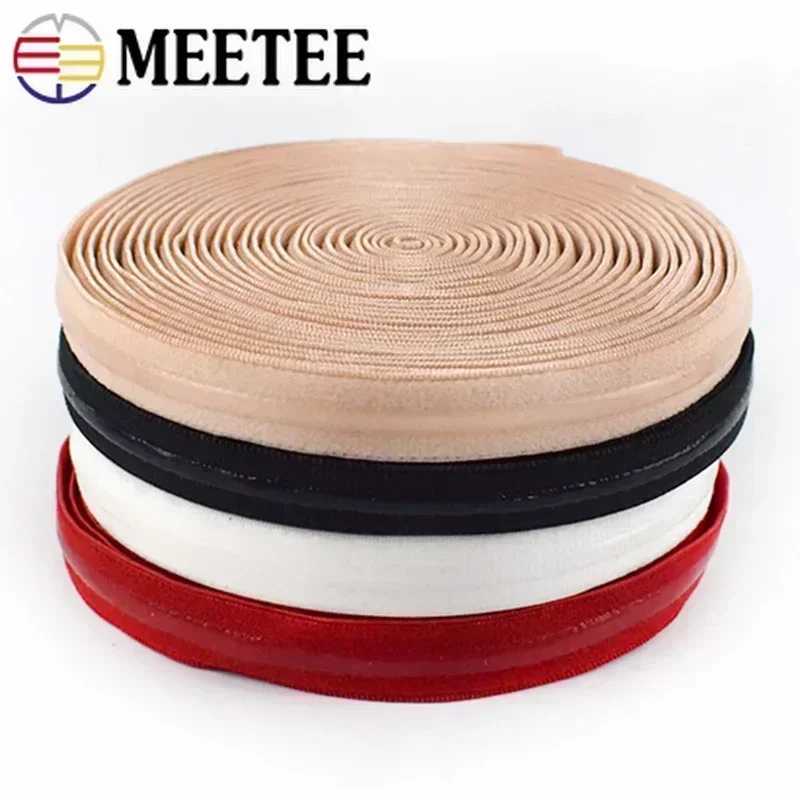 5/10/20M Meetee 8-25mm Elastic Band Transparent Silicone Non-slip Rubber Bands Underwear Bra Stretch Ribbon Sewing Tape