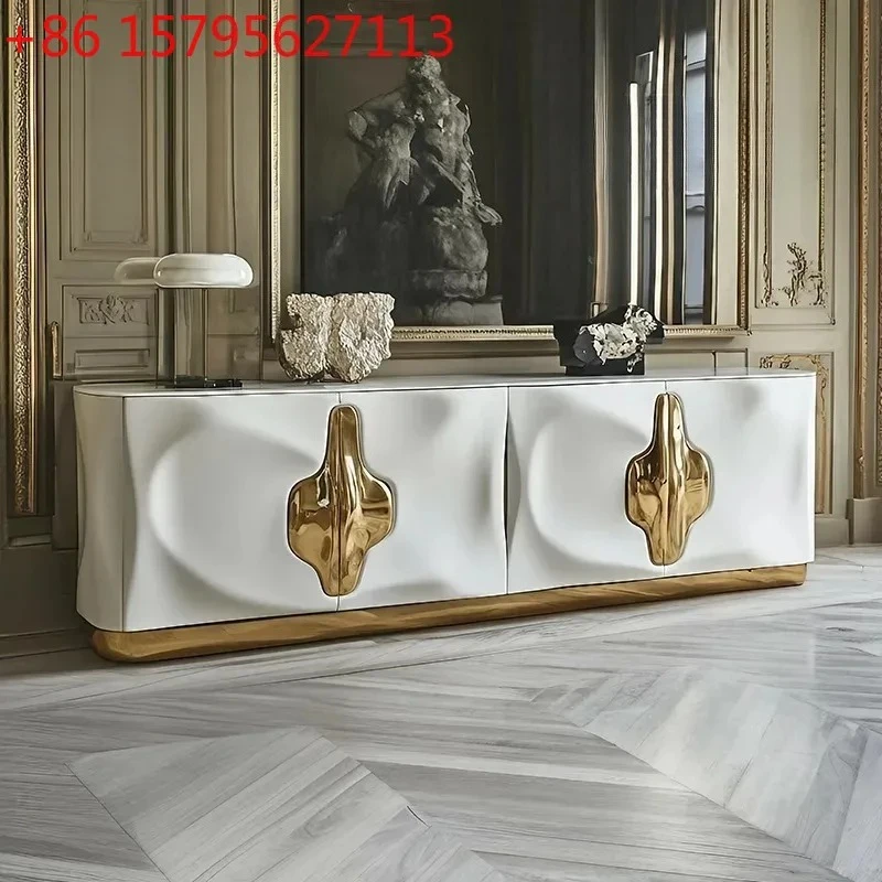 

Rr Modern Design Art Aesthetics TV Floor Cabinet Villa Living Room Furniture High Luxury International