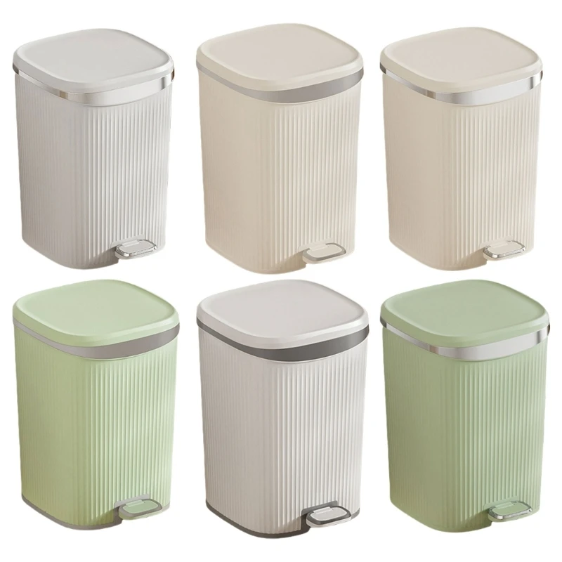 Convenient Pedal Operated Waste Basket, Step Trash Can for Household Workplace,Durability Dustbin Sealed Lid Dropshipping