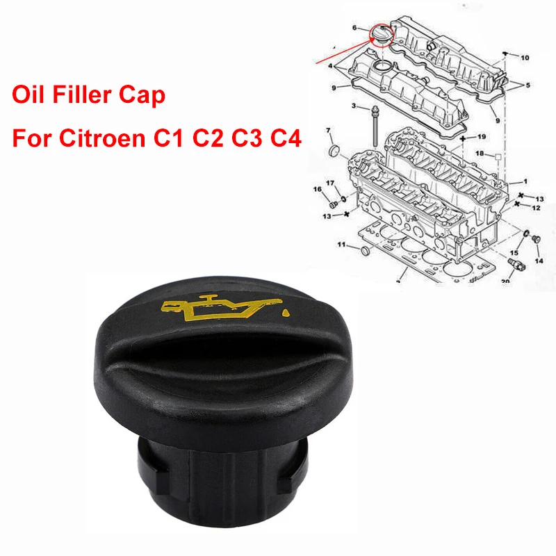 Car Engine Oil Filler Cap Black Tank Fuel Filler Gas Covers 1180F9 for Peugeot 308 3008 206 207 2009 2010 2011 2012 2013 2014