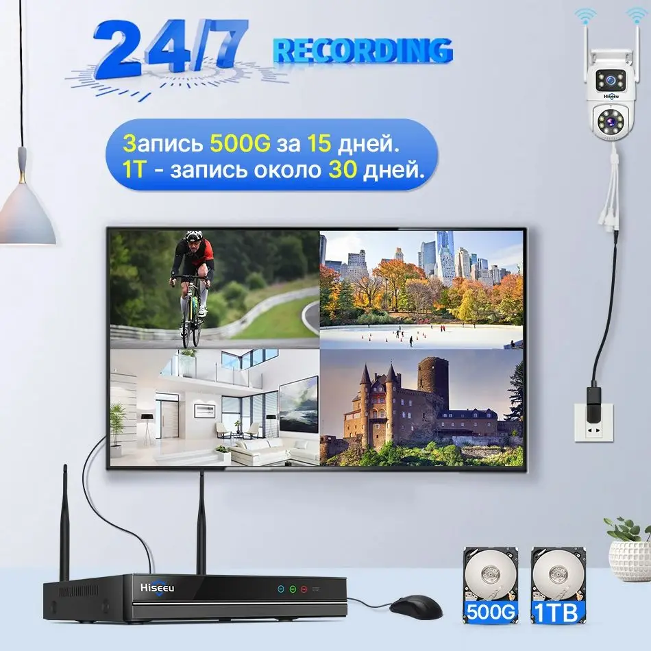 Рисунок 2 - 16-канальный Беспроводной NVR Двойная